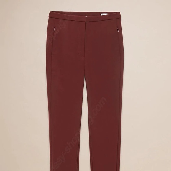 Wilfred Le Fou Laure Pant Maroon Color “Truffle” High Rise Work Business Pant 6 - Picture 4 of 11